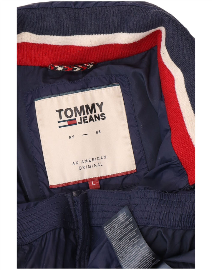 Giacca imbottita da uomo Tommy Hilfiger UK 40 Large Blu Navy in poliammide