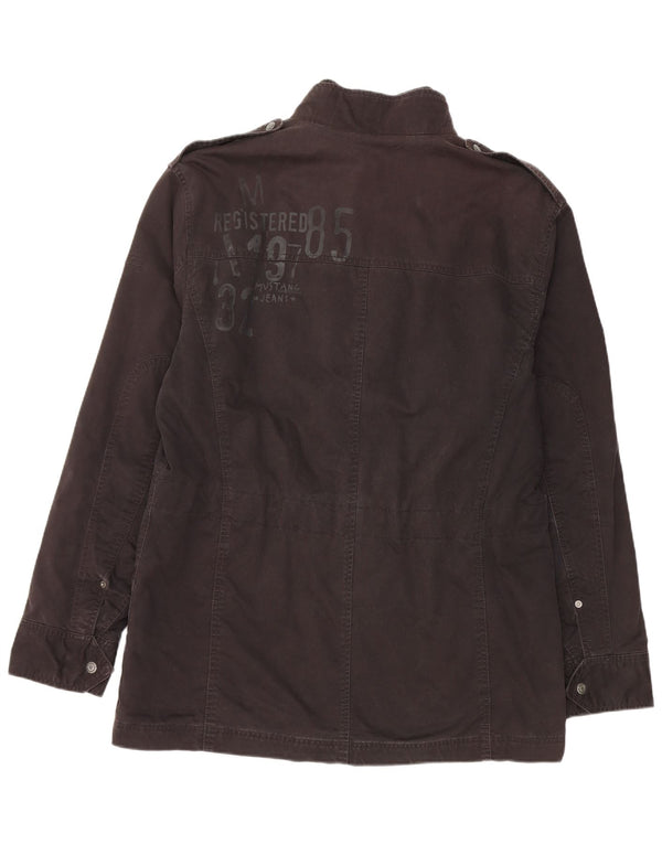 Giacca utility militare grafica da uomo Mustang UK 42 XL cotone nero