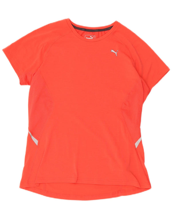 T-shirt da donna Puma UK 14 grande rossa in poliestere