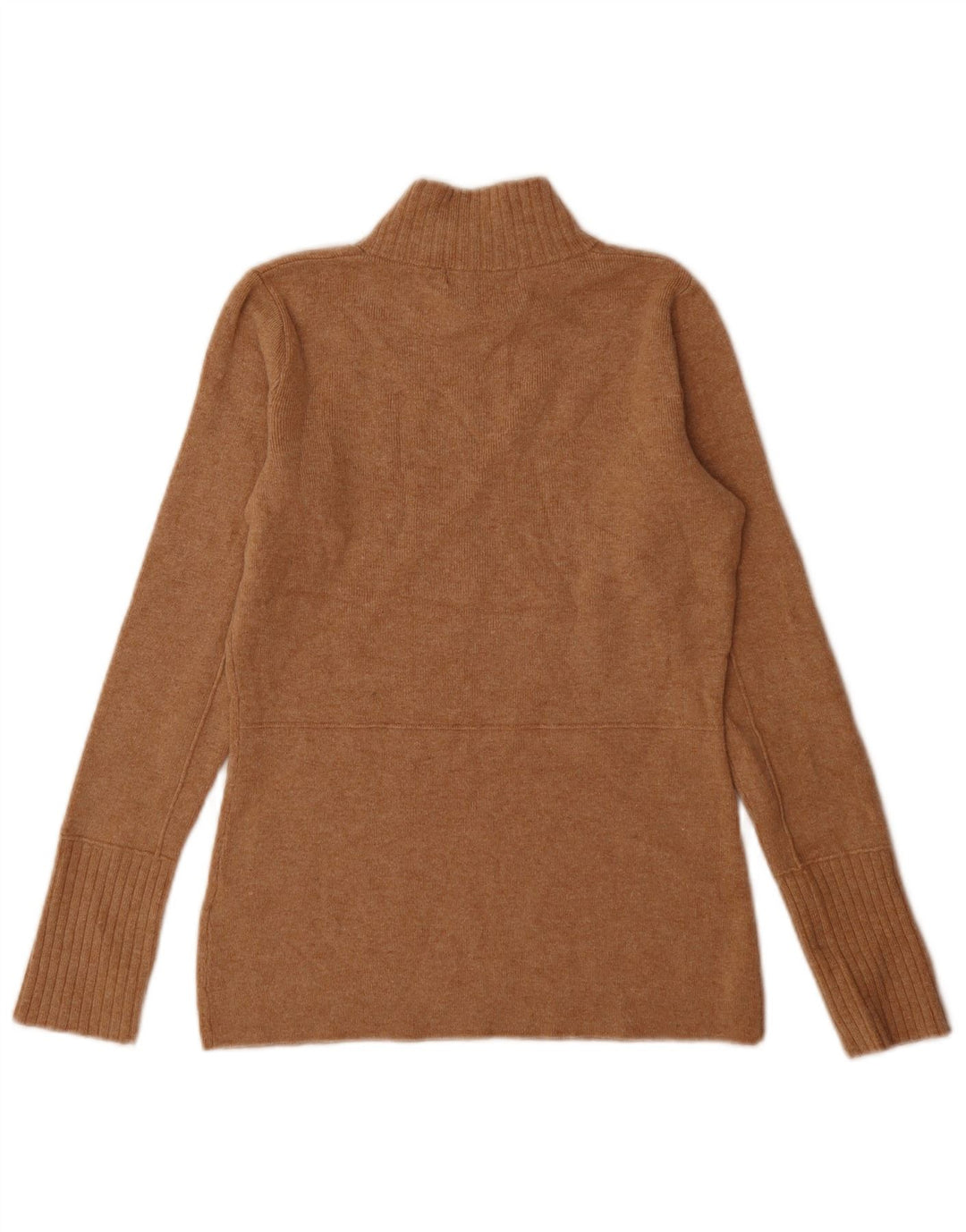 Maglione maglione a collo alto da donna Marks & Spencer UK 6 XS marrone poliammide