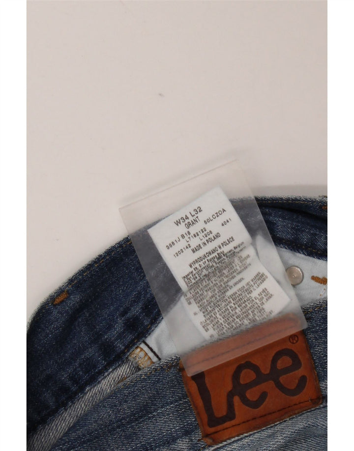 Pantaloncini di jeans Bermuda da uomo Lee W34 grande cotone blu