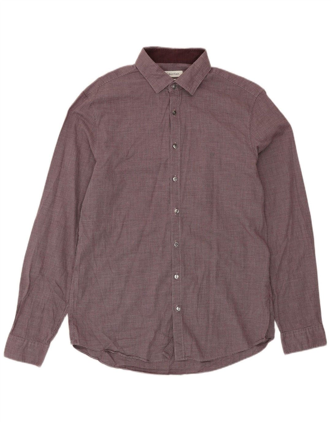 CALVIN KLEIN Camicia slim fit da uomo taglia 41 16 pied de poule marrone grande