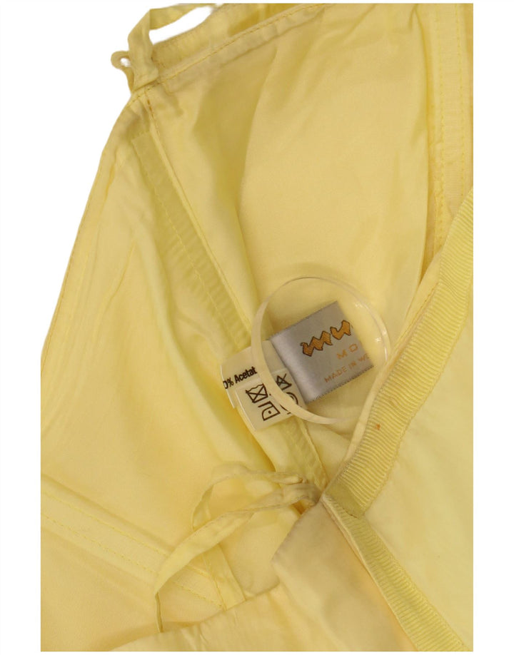 Abito asimmetrico senza spalline da donna Murek EU 38 Acetato giallo medio