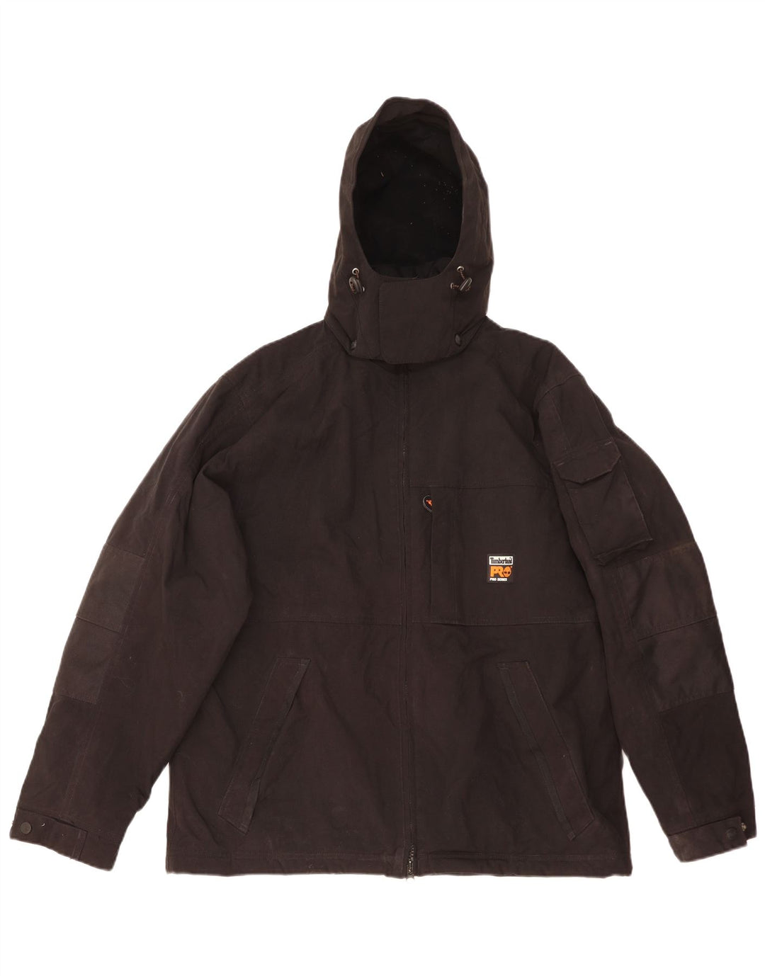 Giacca a vento con cappuccio da uomo Timberland UK 40 Large nera in poliammide