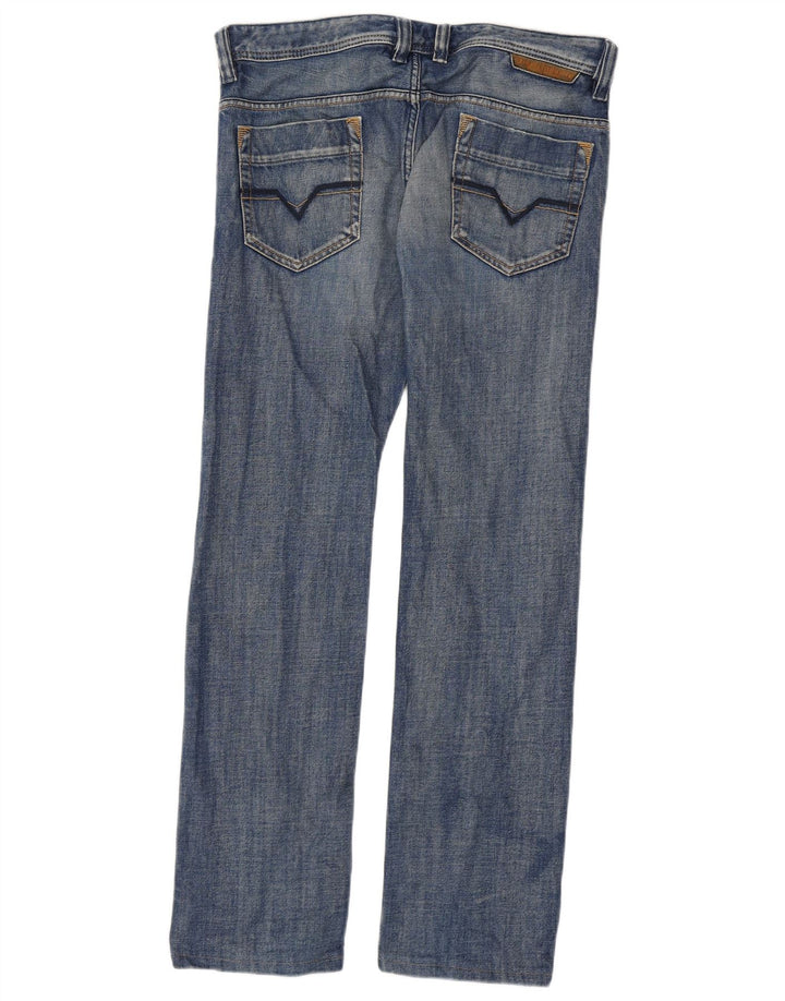 Jeans dritti da uomo Diesel W32 L32 in cotone blu