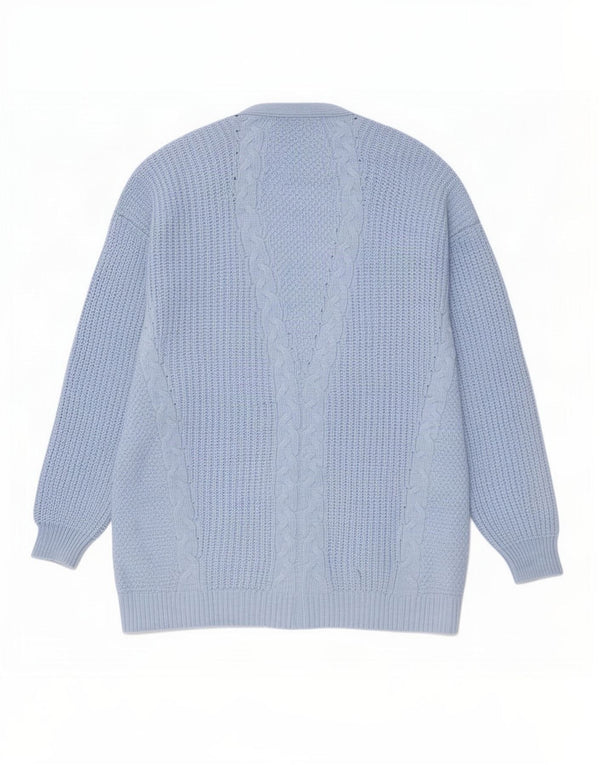 Maglione cardigan aperto da donna Lipsy UK 20 2XL Acrilico blu