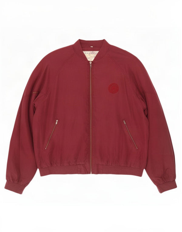 Giubbotto bomber da uomo Al Bright UK 42 XL Borgogna Seta