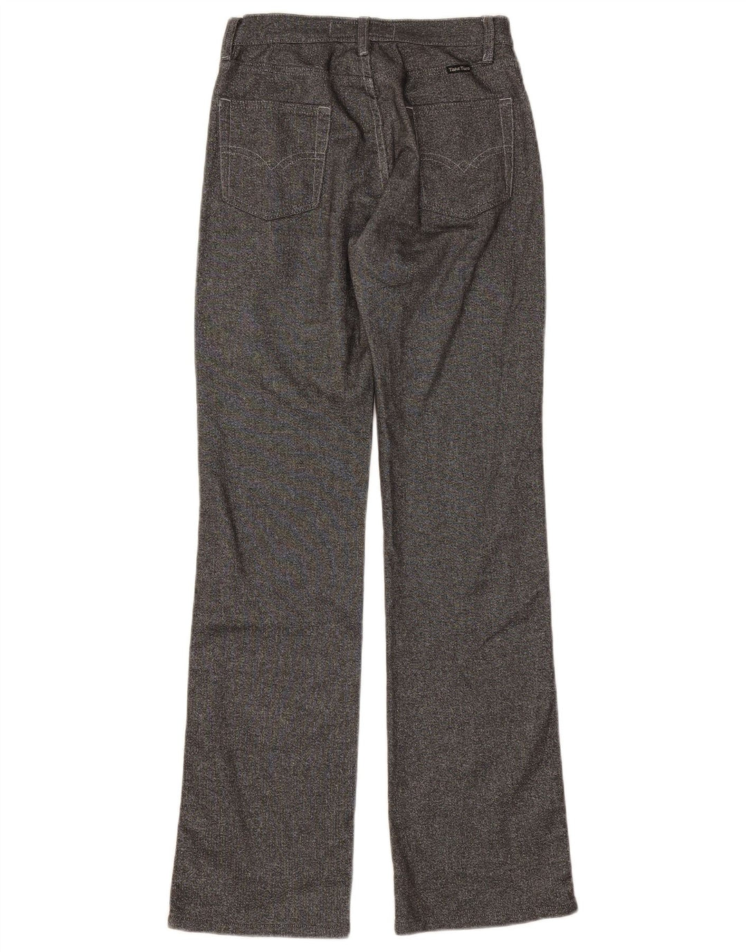TAKE TWO Womens Bootcut Casual Trousers W29 L32 Grey Cotton