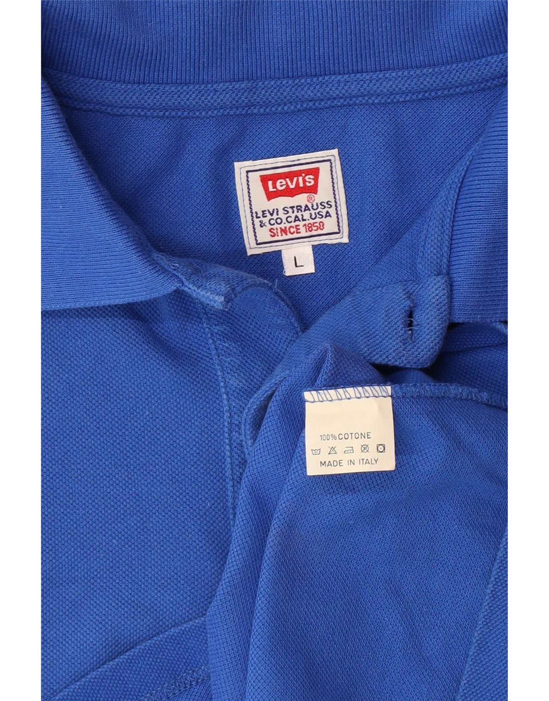 Polo uomo LEVI'S grande in cotone blu