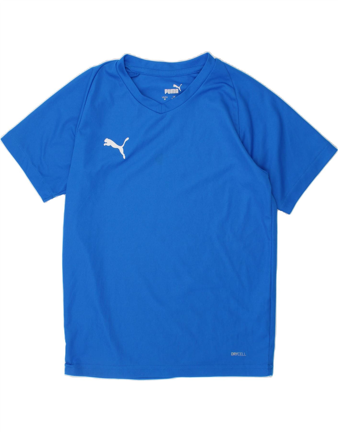 PUMA Boys T-Shirt Top 9-10 Years Medium  Blue Polyester Vintage Puma and Second-Hand Puma from Messina Hembry 