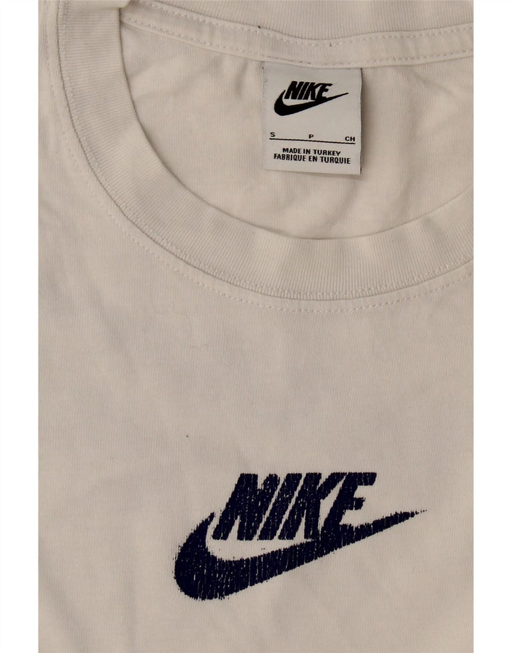 NIKE Mens Graphic T-Shirt Top Small White Cotton Vintage Nike and Second-Hand Nike from Messina Hembry 