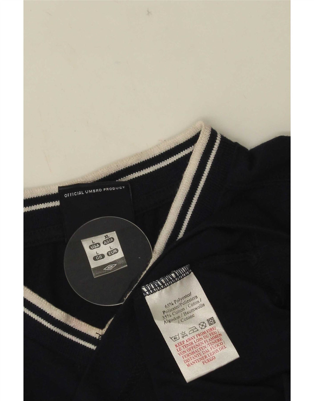 Canotta da uomo Umbro grande in poliestere blu navy