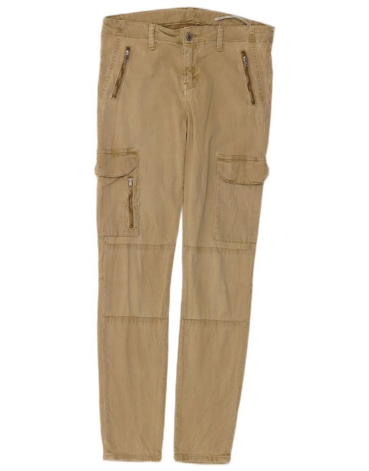 Pantaloni cargo slim da donna Zara EU 38 Small W28 L28 Beige