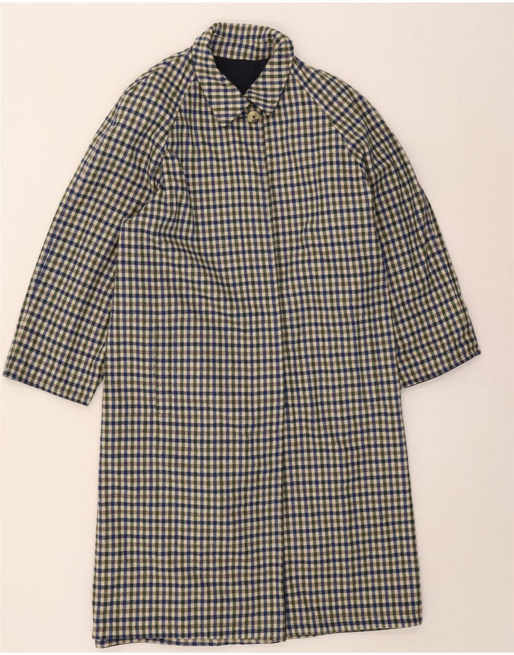 Soprabito reversibile da donna vintage IT 42 medio blu navy in poliestere