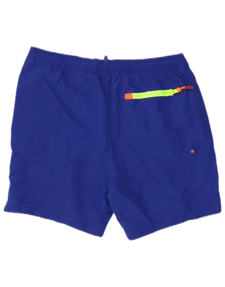 Pantaloncini da bagno grafici da uomo Superdry grandi in poliestere blu