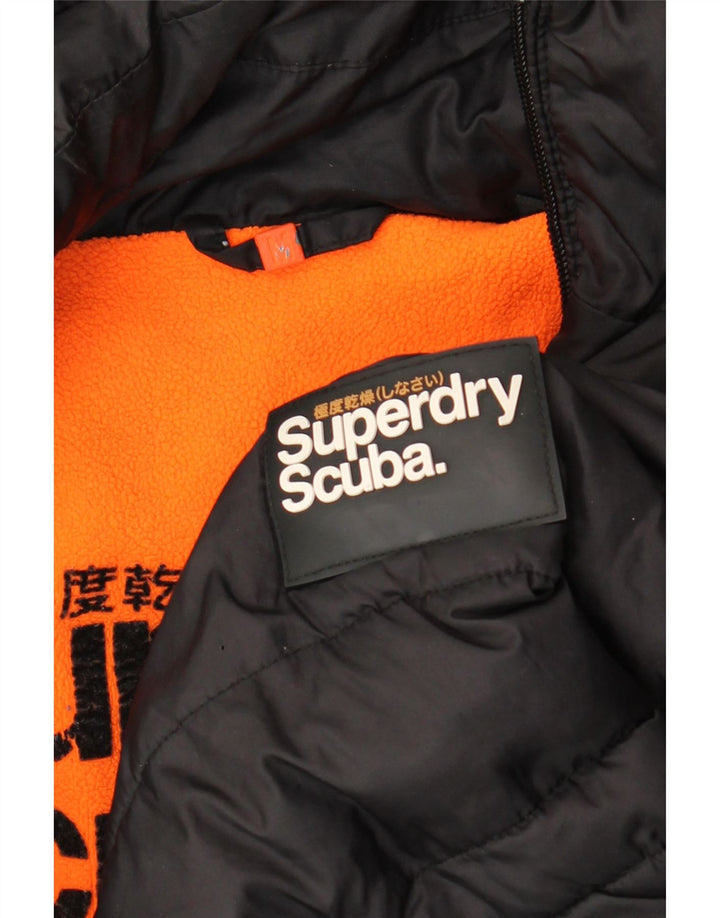 Giacca Sherpa da uomo con cappuccio Superdry UK 38 media nera