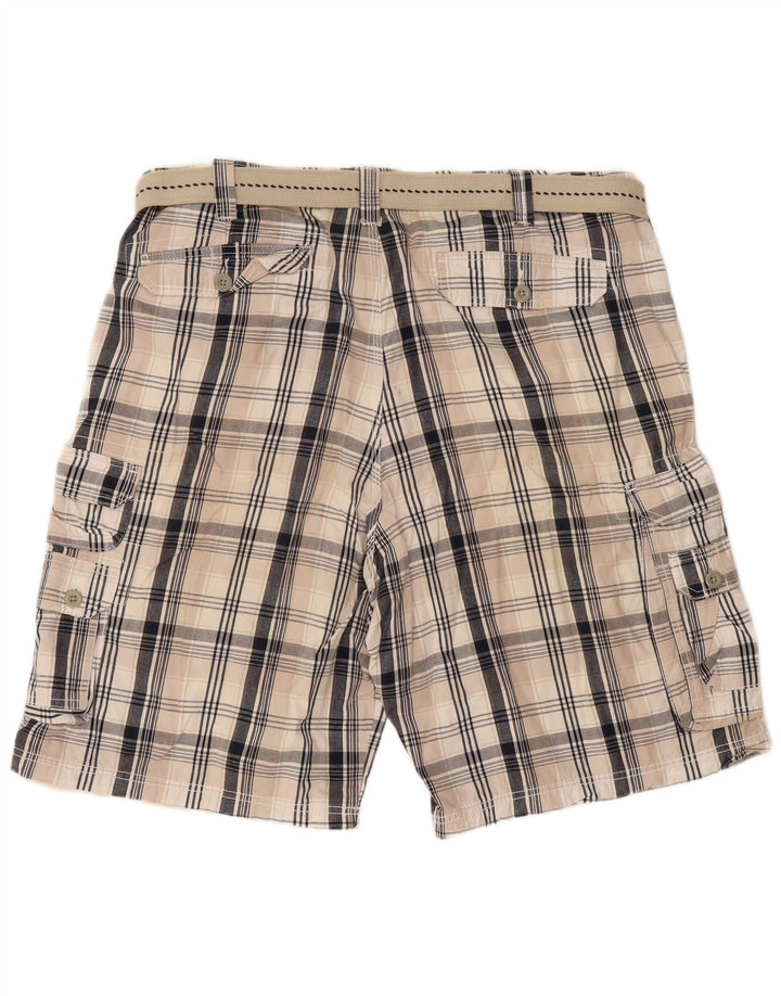 Pantaloncini cargo da uomo Lee Salopette W42 2XL Cotone a quadri beige