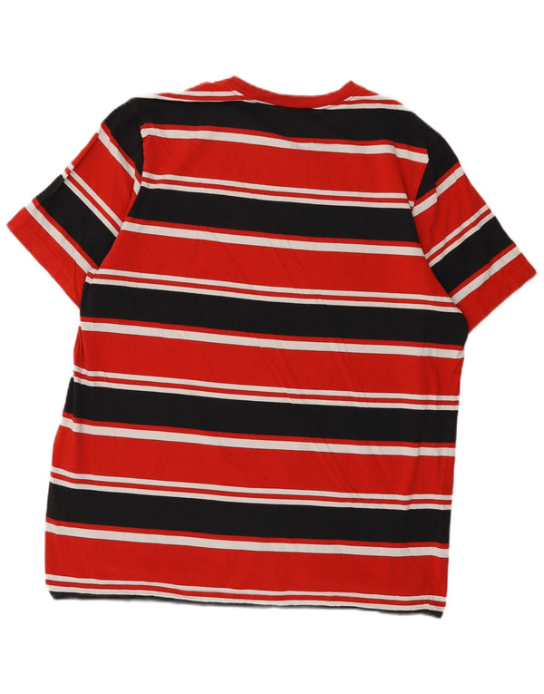 T-shirt da uomo Nike Top XL in cotone a righe rosse