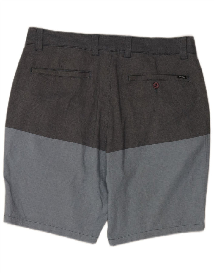 Pantaloncini chino da uomo O'Neill W33 cotone color block grigio medio