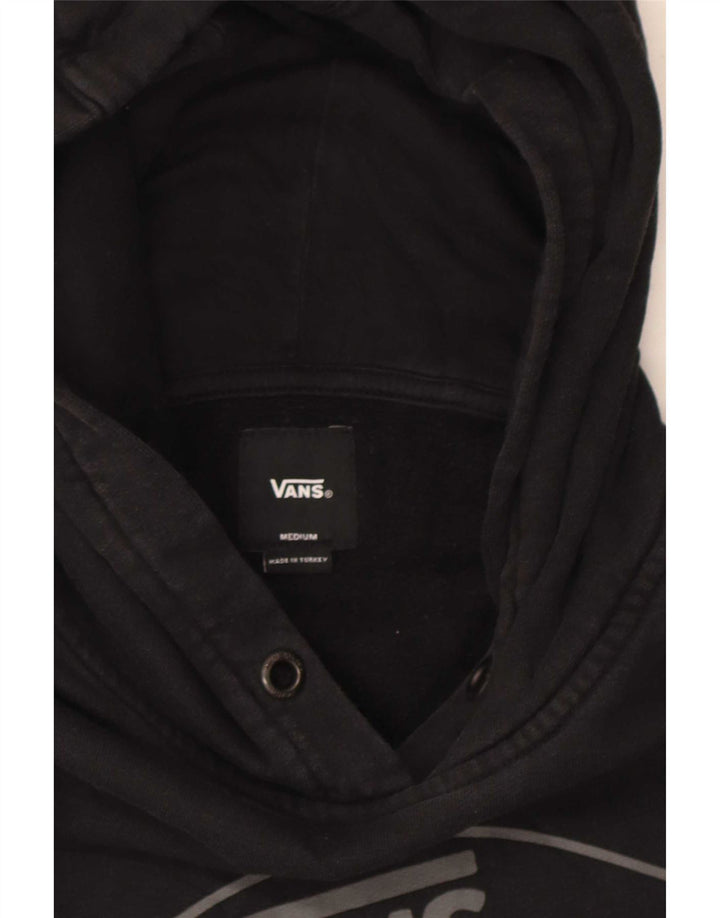 Felpa con cappuccio grafica da uomo Vans media nera
