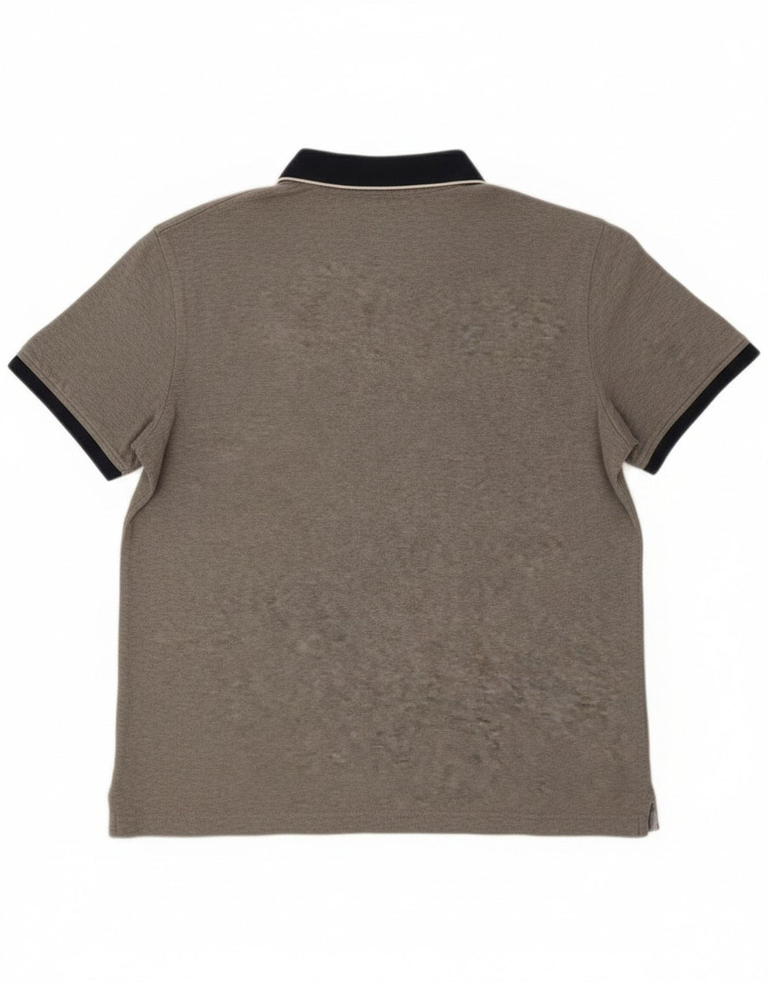 Polo da uomo Tommy Hilfiger grande in cotone color block grigio