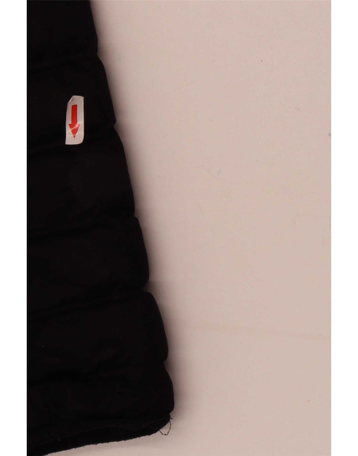 Giacca imbottita con cappuccio da donna Superdry UK 12 medio nero poliestere