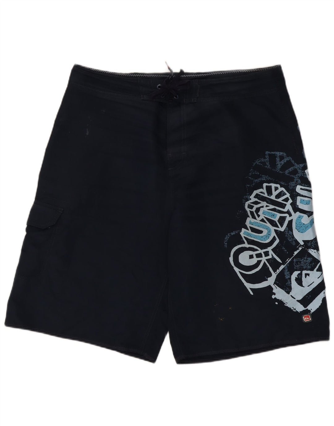 Pantaloncini da bagno grafici da uomo Quiksilver grandi in poliestere blu navy