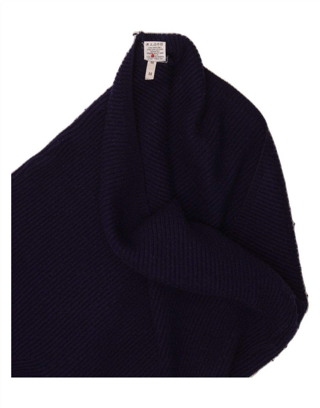 HAWKSHEAD Womens V-Neck Jumper Sweater UK 14 Medium Navy Blue Wool Vintage Hawkshead and Second-Hand Hawkshead from Messina Hembry 