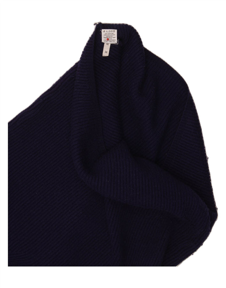 HAWKSHEAD Womens V-Neck Jumper Sweater UK 14 Medium Navy Blue Wool Vintage Hawkshead and Second-Hand Hawkshead from Messina Hembry 