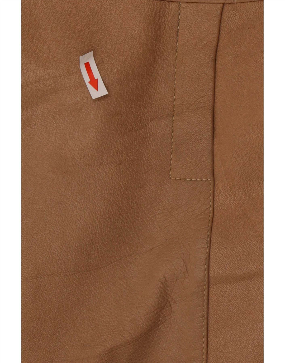 Giacca in pelle vintage da uomo piccola marrone