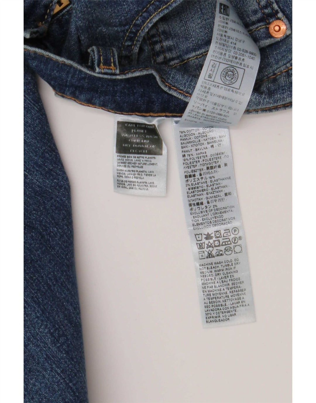 Levi's Uomo 502 Jeans affusolati W29 L32 Cotone blu