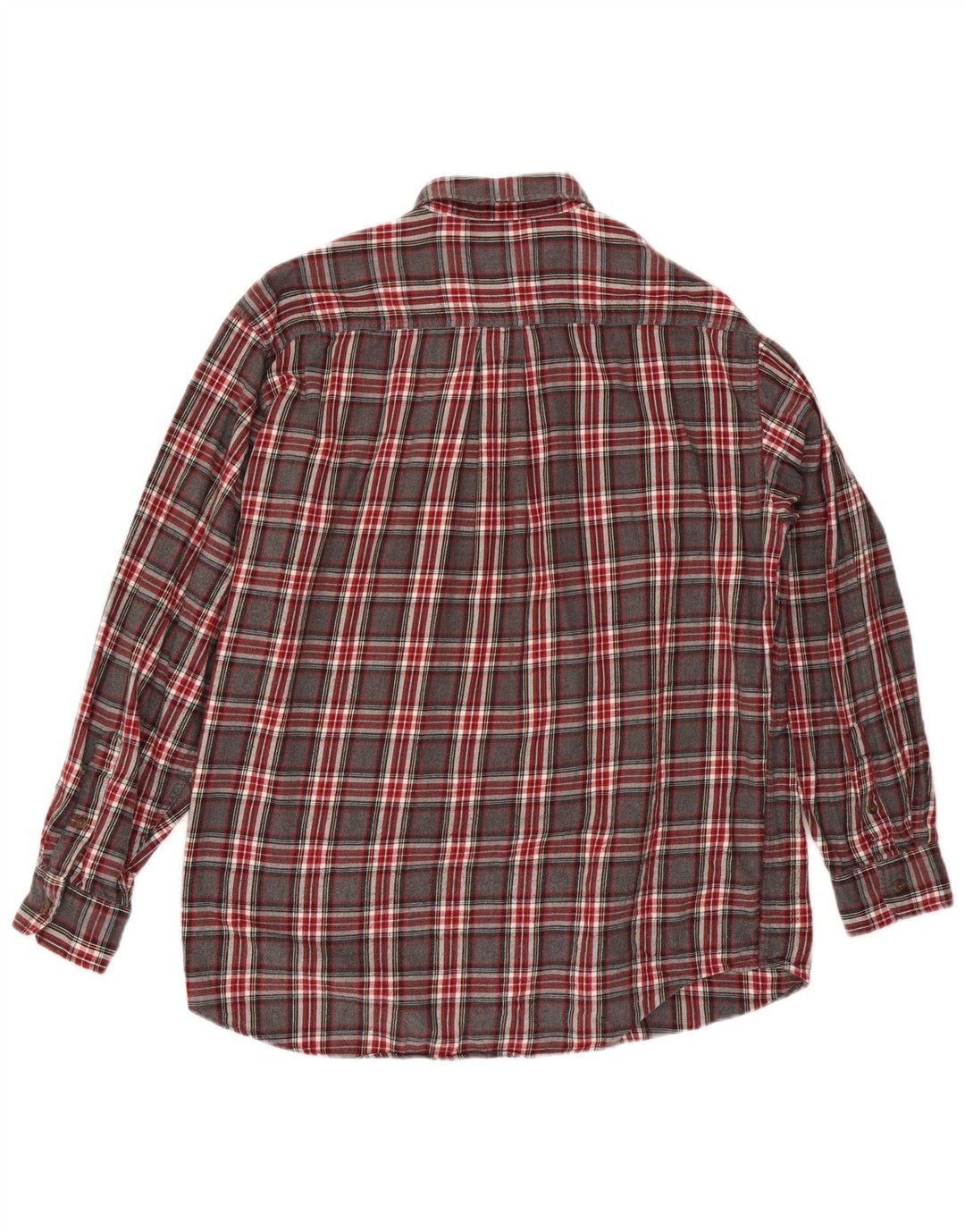 J. Crew Camicia da uomo in flanella di cotone a quadri grigi grandi