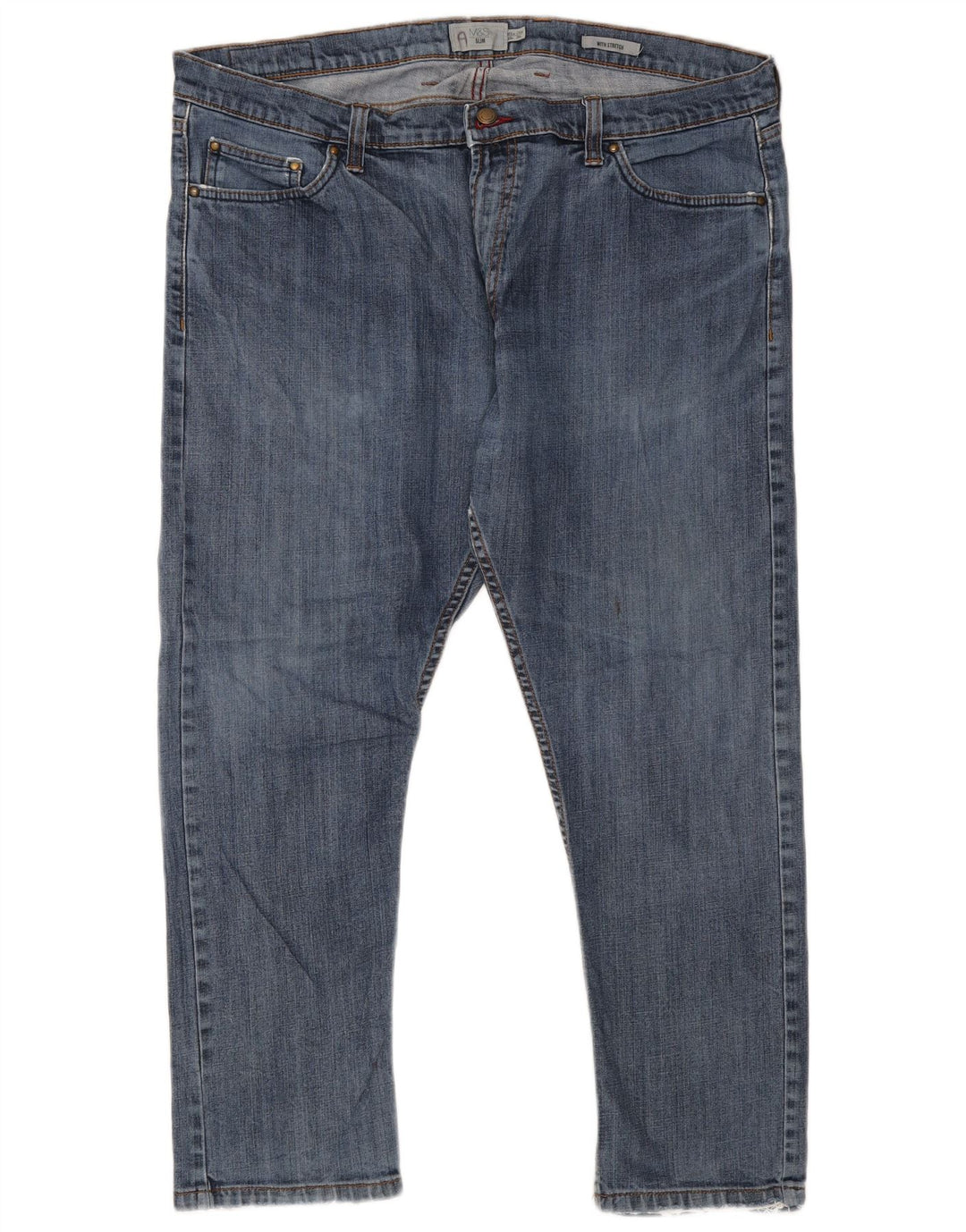 Jeans slim da uomo Marks & Spencer W40 L29 cotone blu