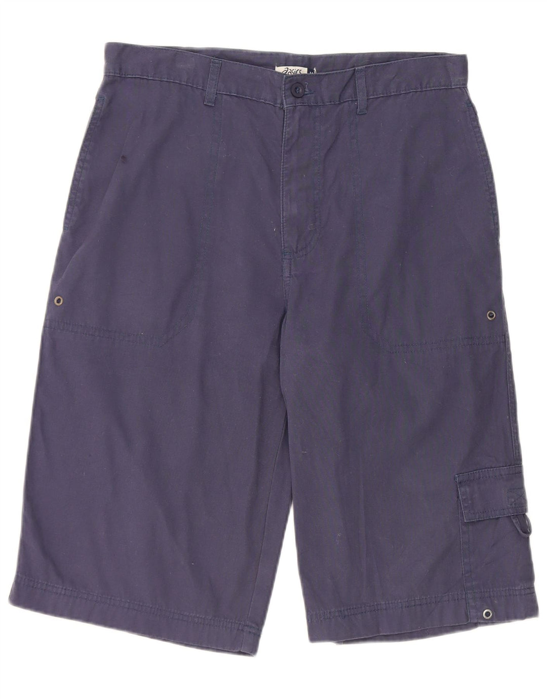 Pantaloncini Bermuda Asics Cargo da uomo medi W32 in cotone blu navy