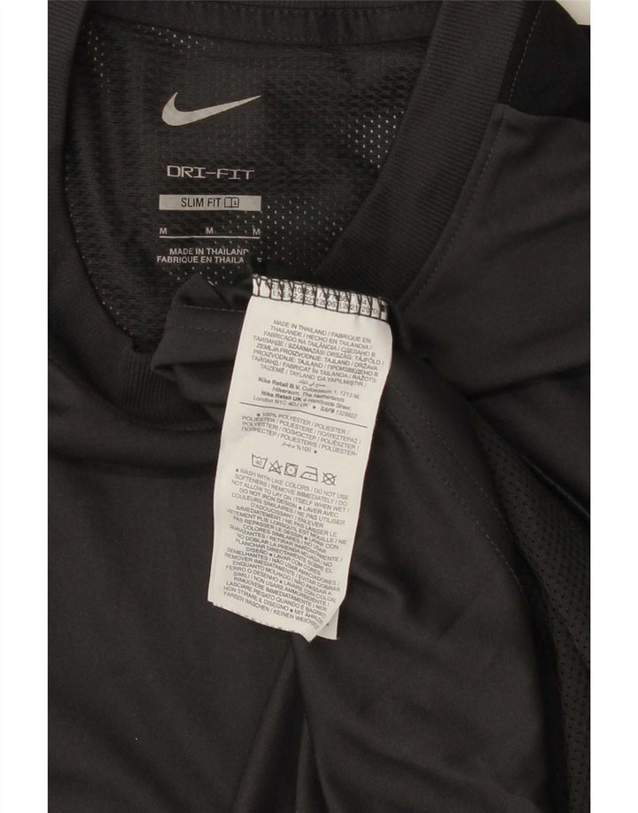 T-shirt Nike da uomo Dri Fit Slim Top in poliestere color block grigio medio