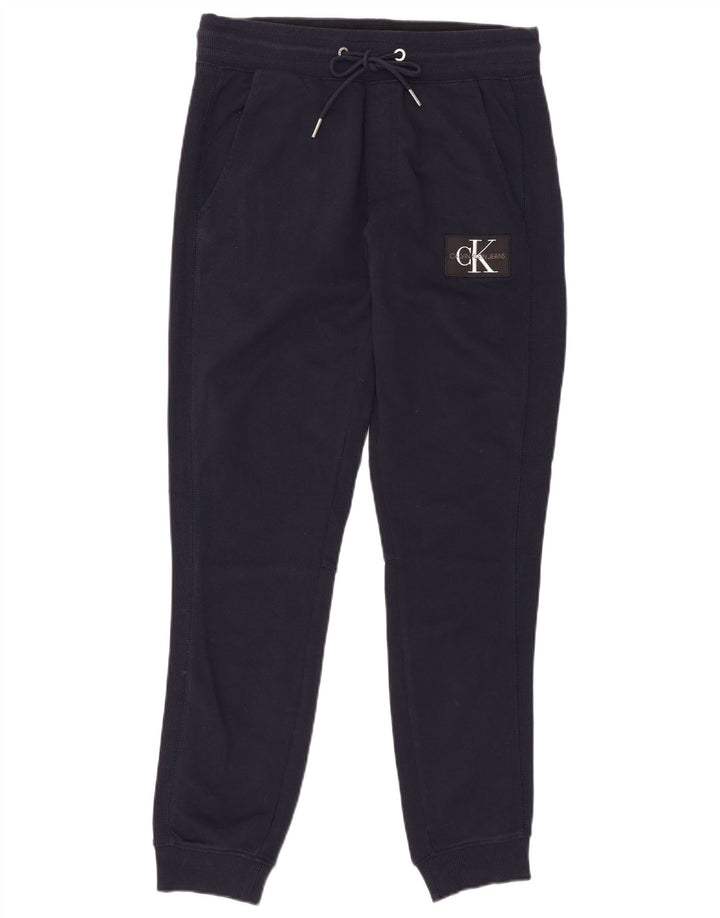 Pantaloni da tuta da uomo Calvin Klein Joggers medio cotone blu navy