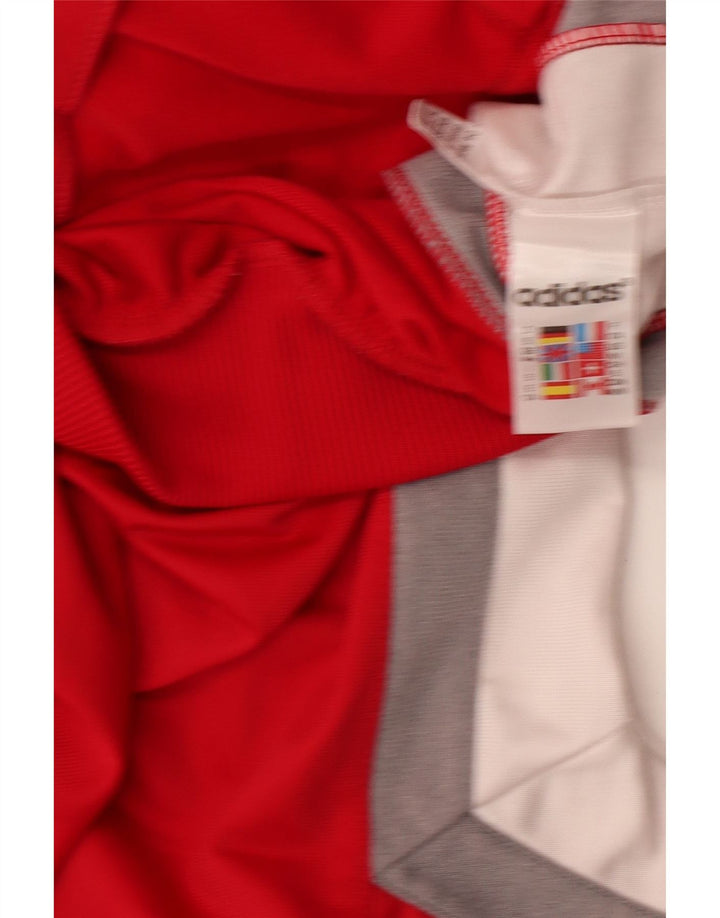 Giacca da tuta grafica da uomo Adidas UK 38/40 Medium Red Colourblock
