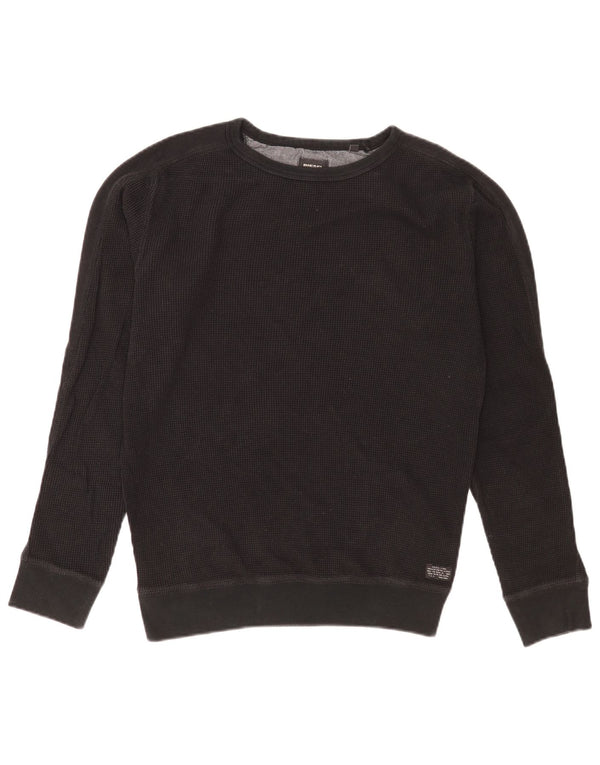 Diesel Felpa Uomo Maglione Cotone Nero Medio