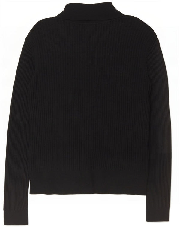 Polo a maniche lunghe da donna Zara UK 14 viscosa nera media