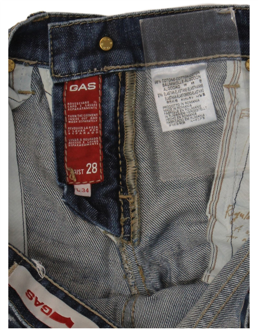 Jeans Bootcut da donna Gas W28 L29 cotone blu