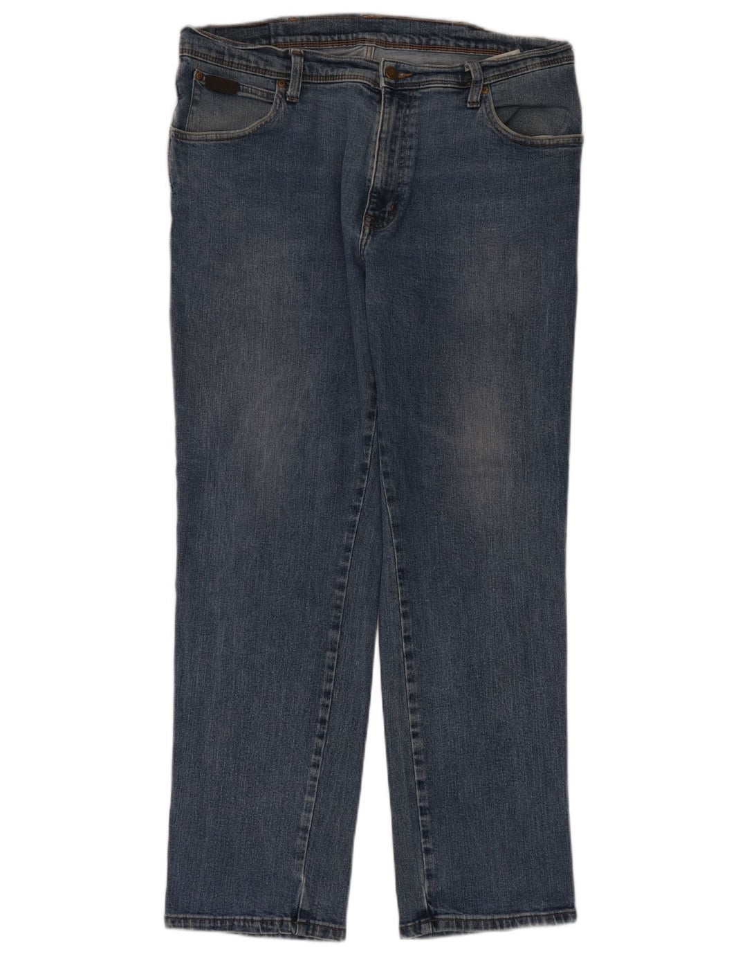 Jeans dritti da uomo Wrangler vestibilità regolare W38 L32 cotone blu