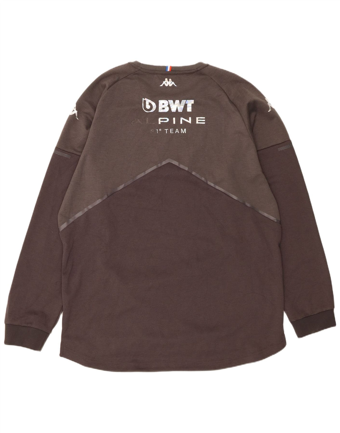 Top grafico da uomo Kappa manica lunga 5XL poliestere grigio