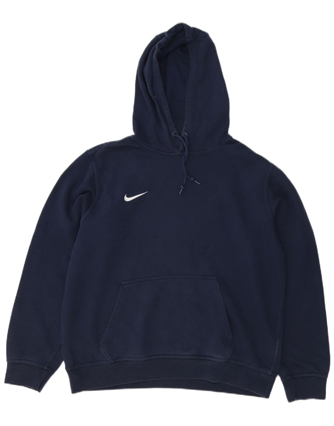 Felpa con cappuccio da uomo NIKE grande in cotone blu navy