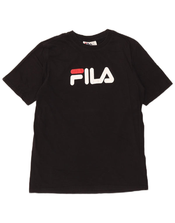 T-shirt grafica da uomo Fila Top in cotone nero medio