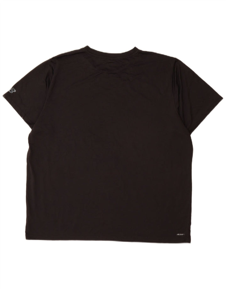 T-shirt grafica da uomo New Balance Top 2XL poliestere nero