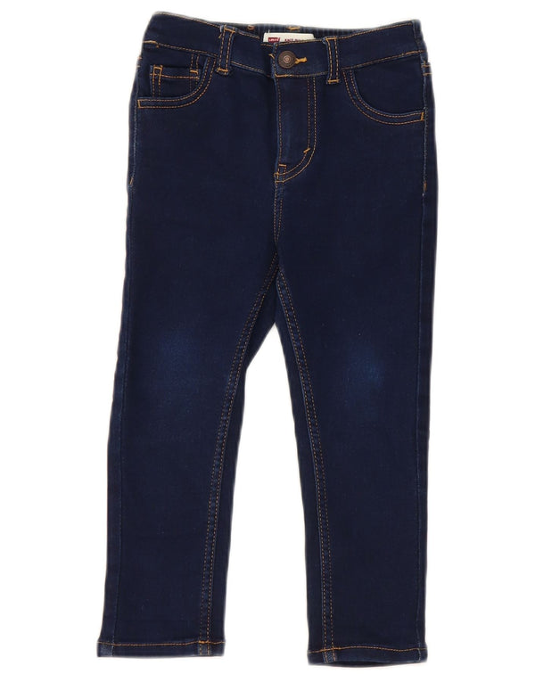 Jeans skinny Levi's per bambina 18-24 mesi W20 L14 cotone blu navy