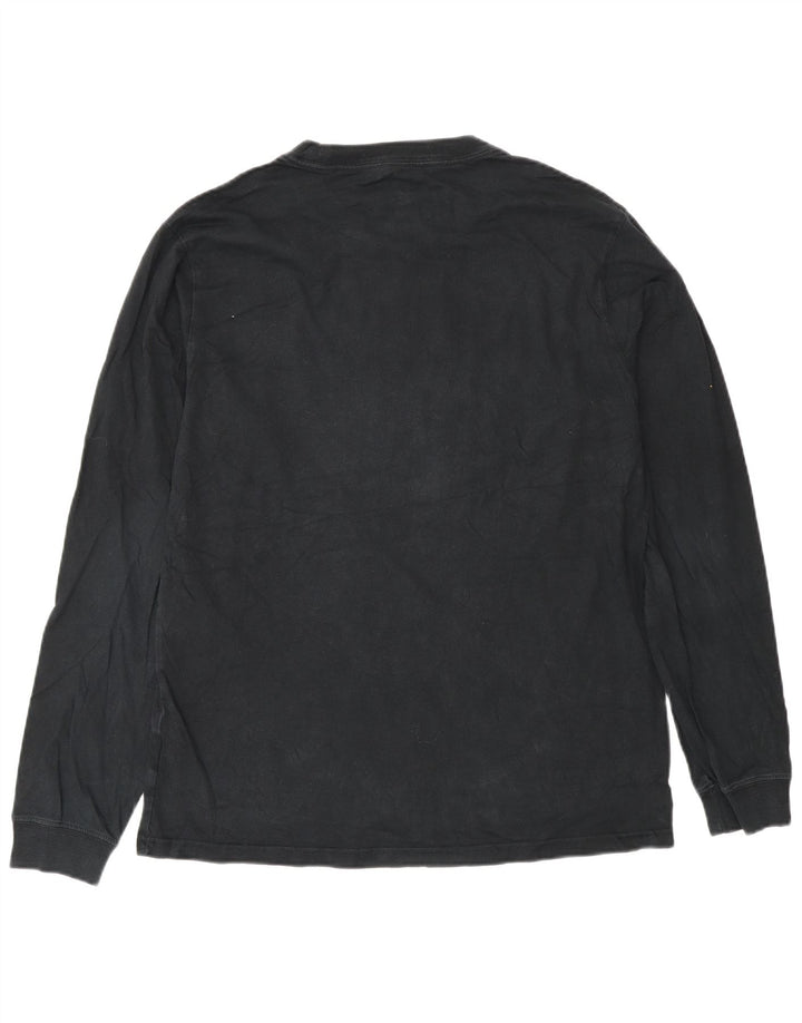 Converse Top da uomo a maniche lunghe in cotone nero medio