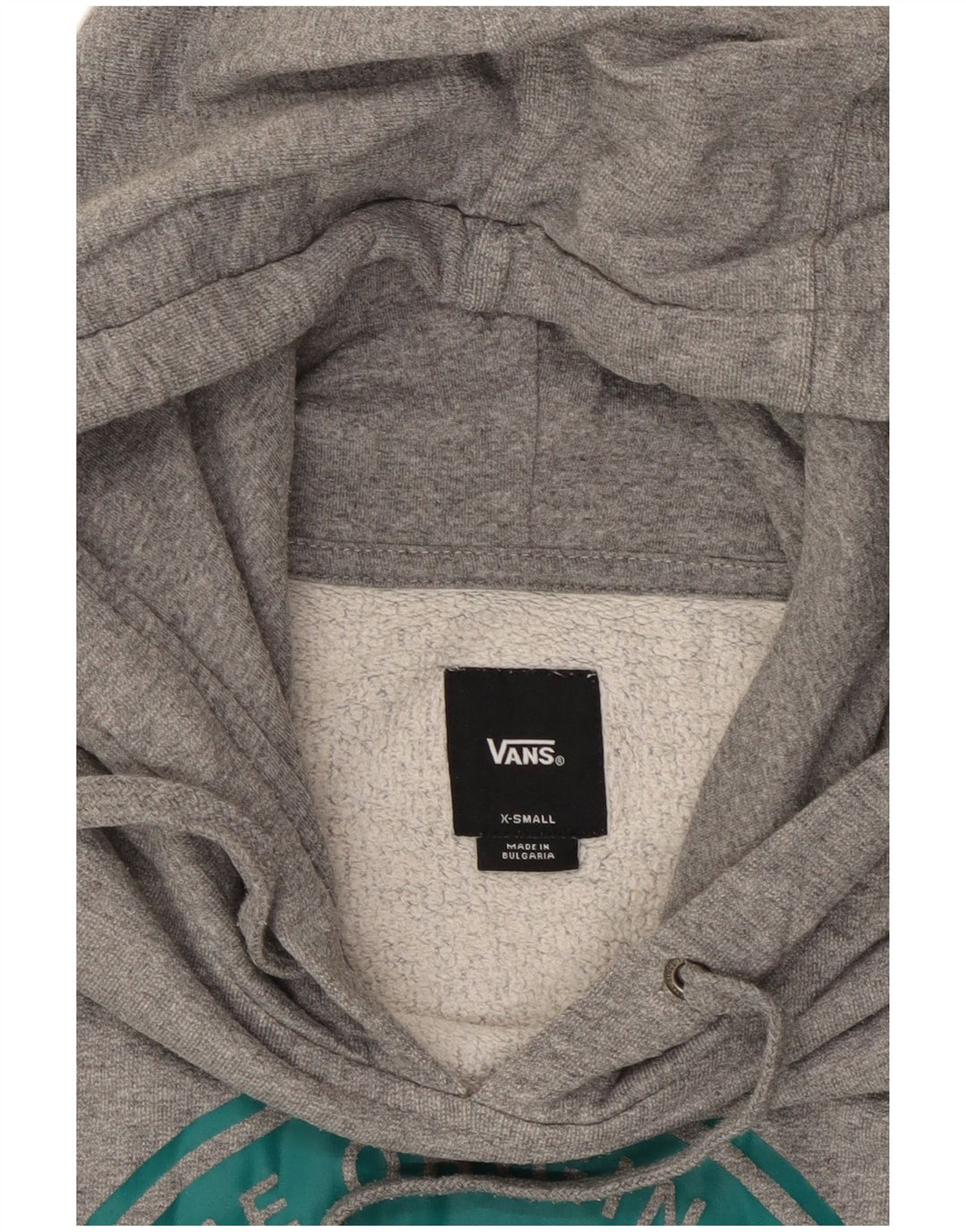 Felpa con cappuccio grafica da uomo VANS XS in cotone grigio