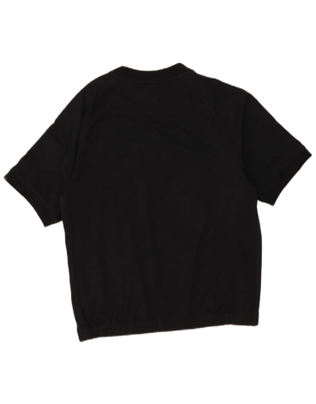 Felpa Adidas da uomo a maniche corte, piccola, in cotone nero