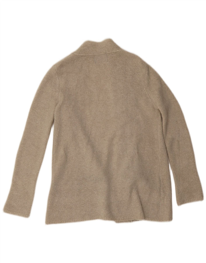 Maglione cardigan aperto da donna Zara UK 10 piccolo beige